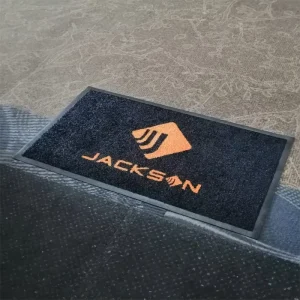 Custom Logo Anti Slip Welcome Door Mat Washable Round Printing Doormat With Rubber Backing for Outdoor Office Use Hotels
