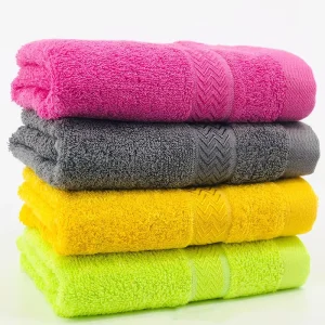 Custom Logo Bamboo Fiber Towels Cute Thick Bath Washcloths