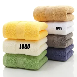 Custom Logo Barber Shop Beauty Salon Spa Head Towel Absorbent Hair Drying Home Use 35*75 White Green Gray Cotton Bath Towel
