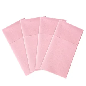 Custom Logo Colored Disposable 1 Ply Virgin Wood Pulp Dinner Napkins 8 Fold Dust Free Bag Style Paper Accessories for Weddings