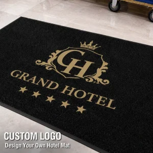 Custom Logo Commercial Entrance Floor Mat Heavy Duty Washable Nylon Rubber Backed Door Mat for Hotel