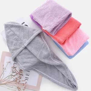 Custom Logo Coral Fleece Hair Wrap Towel Super Absorbent Quick Dry Hair Turban Manufacturer