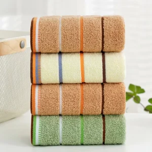 Custom Logo Cotton Satin File Towel Set Absorbent Bathroom Towel Adults Soft Woven Bath Beach Hotel Use Luxury Quick Dry