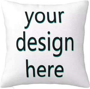 Custom Logo Cushion Cover Decorative Linen Cloth Throw Pillow for Home Decor Couch Sofa Bedroom Living Room