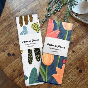 Custom Logo Decorative Kitchen Cleaning Towel Tea Towel Removes Stains Gently While Maintaining Softness and Absorption