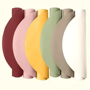 Custom Logo Design Solid Plain Nude Color Eco Vegan Arch Arched Rubber Body Line Oval Pill Shape PU Yoga Mat