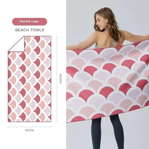 Custom Logo Design Wedding Souvenir Towels Sublimated Digital Printed Micro Fibre Personalized Sand Free Beach Towels
