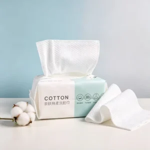 Custom Logo Disposable Cotton Face Towels Lint Free for Skincare Makeup Removal Salon Travel Home