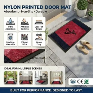 Custom Logo Door Mat High Density Nylon Printed Entrance Floor Mats Non slip outdoor carpet for Business & Home