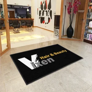 Custom Logo Doormat Washable Nylon Printed Rubber Outdoor Mat Cut Pile for Home Plain Style Salon Floor Mat Custom Design