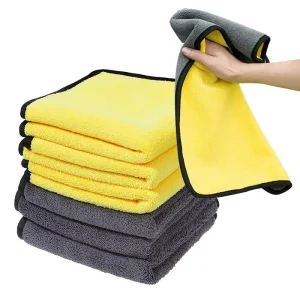 Custom Logo Eco-Friendly Microfiber Kitchen Towels Square Shape Reusable Super Absorbent Quick Dry