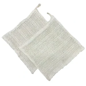 Custom Logo Eco Friendly Sisal Bath Scrub Cloth with Foaming Net for Shower Towel Exfoliating Deep Clean Washcloth for Scrubber