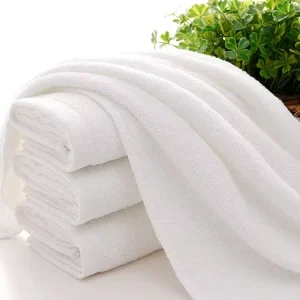 Custom Logo Embroidered Hotel Bath Towels Set Cotton Woven Technics & Tub Mats
