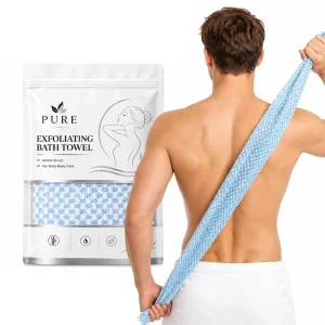 Custom Logo Exfoliating Shower Towel Premium Washcloth Body Scrubber Quick dry Bath Towels for Face and Body