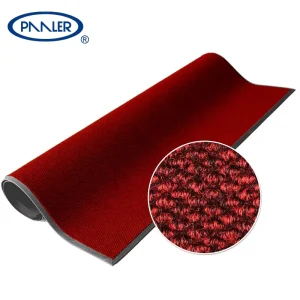 Custom Logo Indoor Outdoor Red Door Mats Washable Non slip PET Friendly Stain Resistant Entrance Floor Carpet Matting Roll for