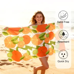 Custom Logo Microfiber Beach Towel 90x180cm Quick Dry Sand Free Beach Towel Super Absorbent Soft Large Beach Towel