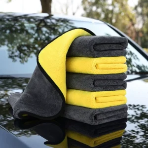 Custom Logo Microfiber Car Wash Towel 40*40cm Quick Dry Absorbent Coral Fleece Car Auto Detailing Cleaning Cloth Towel
