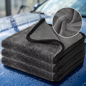 Custom Logo Microfiber Towel Soft Car Detailing Quick Dry Super Absorbent Twisted Loop Car Care Cleaning Drying Towel