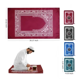 Custom Logo Mini Pocket Portable Prayer Praying Rug Mat With Compass Namaz Carpet Islamic Muslim Foldable Waterproof Eid Gifts