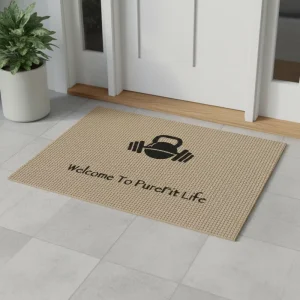 Custom Logo Modern Eco Friendly Waterproof Non Slip Backing Door Mat for Commercial Entrances with 100% Recycled PET Fabric