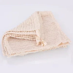 Custom Logo Natural 2 Layers Square Jute Sisal Hemp Cotton Bath Body Washcloth Towel Exfoliating Scrub Wash Cloth