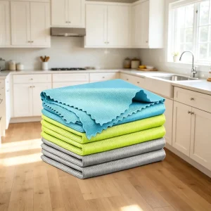 Custom Logo No Watermark Super Absorbent Microfiber Towel for Kitchen Glass Window Cleaning