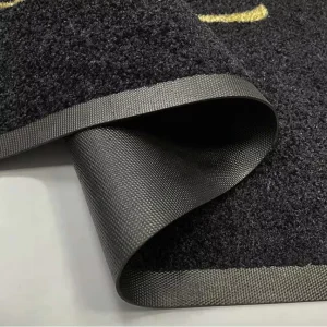 Custom Logo Nylon Cut Pile Front Door Mats with Nitrile Backing Wear Resistant Durable Printed Door Mat for Entrance Front Door