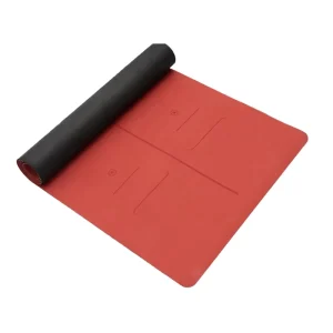 Custom Logo PU Yoga Mat with Alignment Lines Anti Slip for Women Yoga Studio Pilates Home Workout