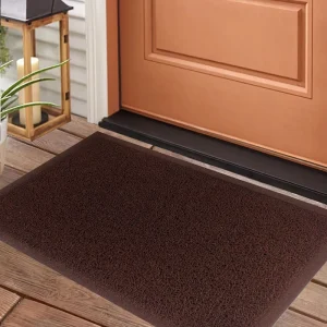 Custom Logo PVC Anti-Slip Waterproof Loop Pile Thick Outdoor & Indoor Use Door Mats