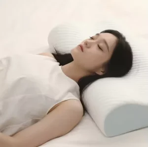 Custom Logo Packaging Portable High Support Ergonomic Orthopedic Foam Pillow Memory Bed Side Sleep Pillow for Neck Pain Relief