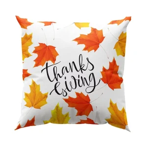 Custom Logo Pattern Print Personalized Heat Transfer Throw Pillow Blank White Letter Leaf Pillow Covers Cushion