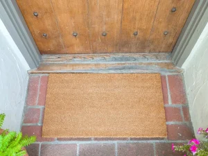 Custom Logo Personalized Monogram Family Name Entrance Mat Laser Printed Funny Quotes Coconut Coir Door Mat