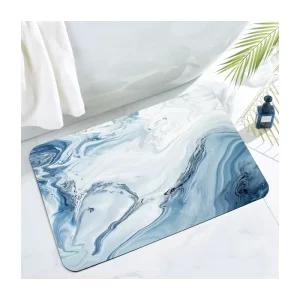 Custom Logo Plain Bathroom Bath Rug Sets Toilet Floor Mat Anti Slip Absorbent Polyester Rubber Bath Mat for Home & Hotel Use