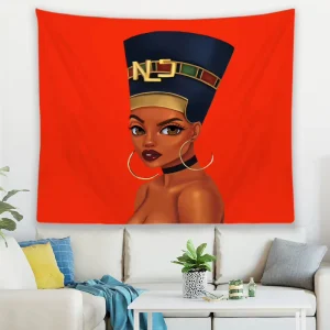 Custom Logo Polyester Waterproof Machine Washable Tapestry for Fashion Girls Big Size Wall Hangings