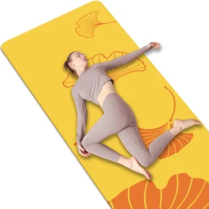 Custom Logo Print 6mm Thick TPE Yoga Mat Non Slip Eco Friendly Folding Design 1800mm Length for Female Fitness Exercise