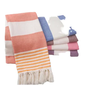 Custom Logo Printed Eco-Friendly Organic Cotton Beach Towel Large Oversized Microfiber Quick Dry Tropical Style for Summer