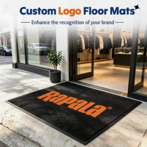 Custom Logo Printed Floor Mat Entrance Door Mat Commercial Welcome Rug with Logo for Hotel Office Store Front Entryway