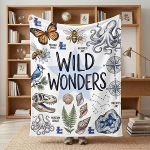 Custom Logo Printed Knitted Flannel Fleece Throw Blanket Ultra Soft Cozy Breathable All Season for Bed Couch Office