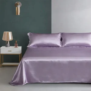 Custom Logo Printed Silk Satin Bedding Set Factory Direct Skin Friendly Bed Duvet Cover Set