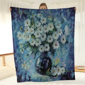 Custom Logo Printed Throw Blanket Oil Painting Art Decor Factory Direct