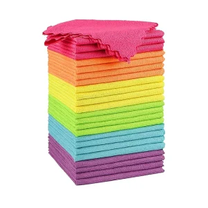 Custom Logo Quick Dry Lightweight Machine Washable Unfamed Microfiber Kitchen Towel Good Oil Cleaning Effect