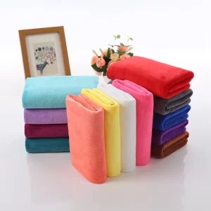 Custom Logo Quick Dry Polyester Bath Towels Tub Mats Double Towel for Salon Spa Car Gym Home Hotel Sport Fitness White