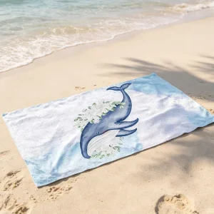 Custom Logo Quick Dry Sand High Absorbent Towel Microfiber Print Swimming Beach Towel Summer Sand Beach Hotel Resort Towel