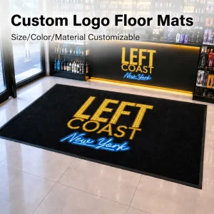 Custom Logo Reversible Nylon Door Mat Washable Front Door Carpet for Hotel Use Personalized Rubber Floor Mat