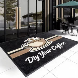 Custom Logo Reversible Washable Woven Braided Eco Friendly Novelty Shape Nylon Anti Slip Front Entrance Door Mat Home Commercial