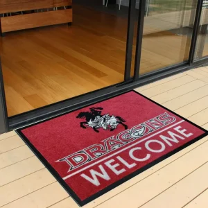 Custom Logo Rubber Door Mat Nylon Floor Rug Anti Slip Outdoor Entrance Carpet Printed Doormat for Commercial Use