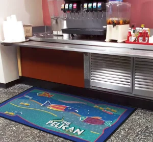 Custom Logo Shaped Tufted Washable Nylon Door Mat Anti Slip Indoor Outdoor Use Hotel Office Customised Features Printed Pattern