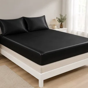 Custom Logo Size Home Textiles 100% Mulberry King Silk Bedding Set Fitted & Flat Sheet for Beds