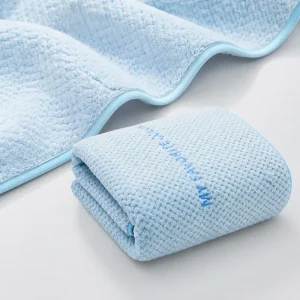 Custom Logo Soft 10A Grade Antibacterial Hand Towel 255GSM 70X140cm Quick Dry Absorbent for Household Travel Use