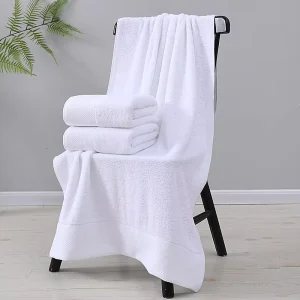 Custom Logo Soft Bath Towel Heavyweight Cotton Oversized Bath Towels 50 X 90 100% Cotton Bath Sheet 600 Gsm Hotels Towel